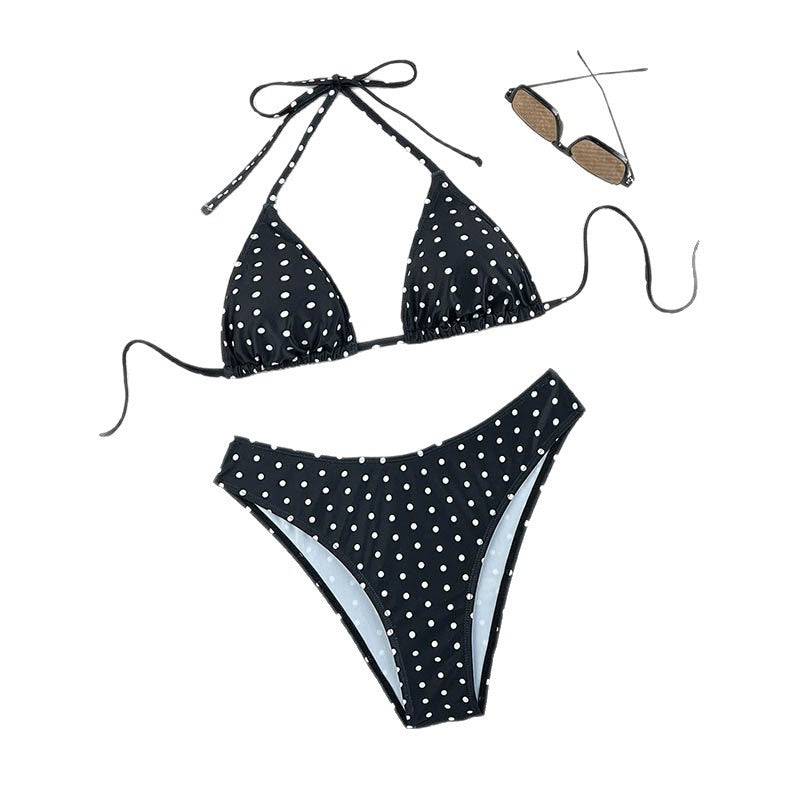 Damen Triangel-Bikini mit animalischem Muster und hohem Beinausschnitt Drune