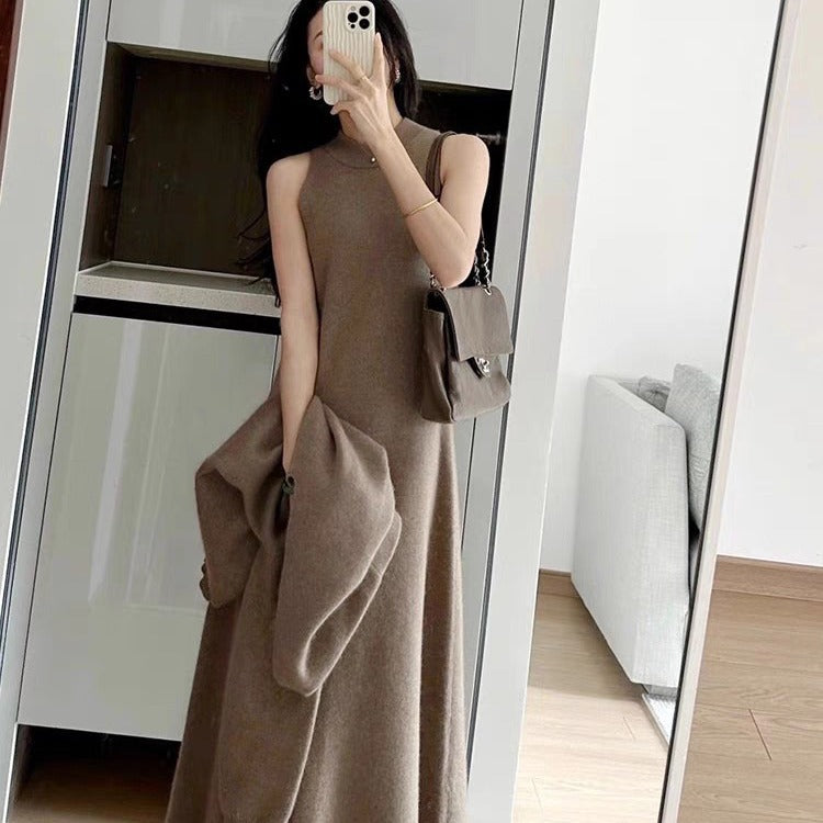Damen Strickensemble mit weitem Schnitt und V-Ausschnitt Drune
