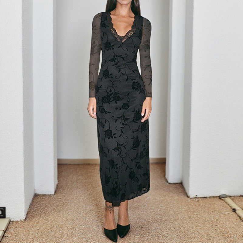 Damen elegantes und figurbetontes Abendkleid Drune