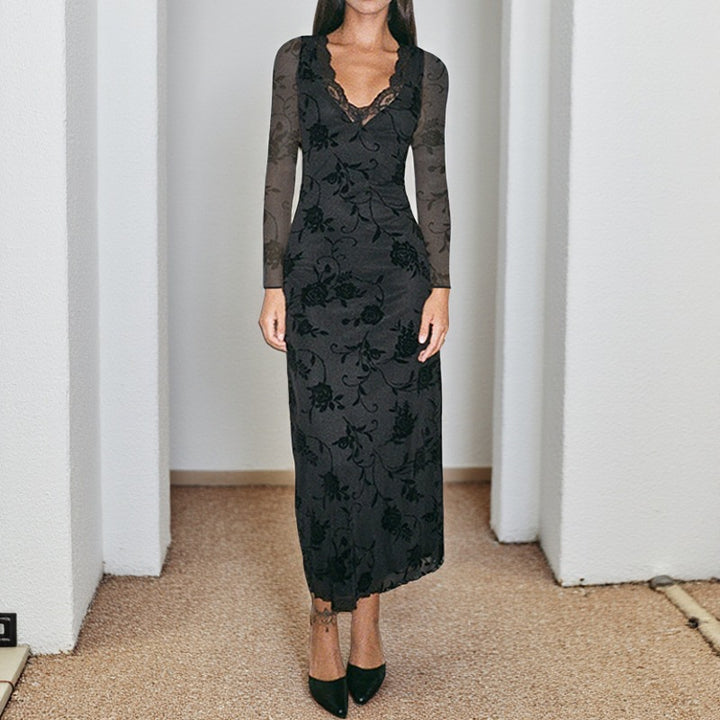 Damen elegantes und figurbetontes Abendkleid Drune