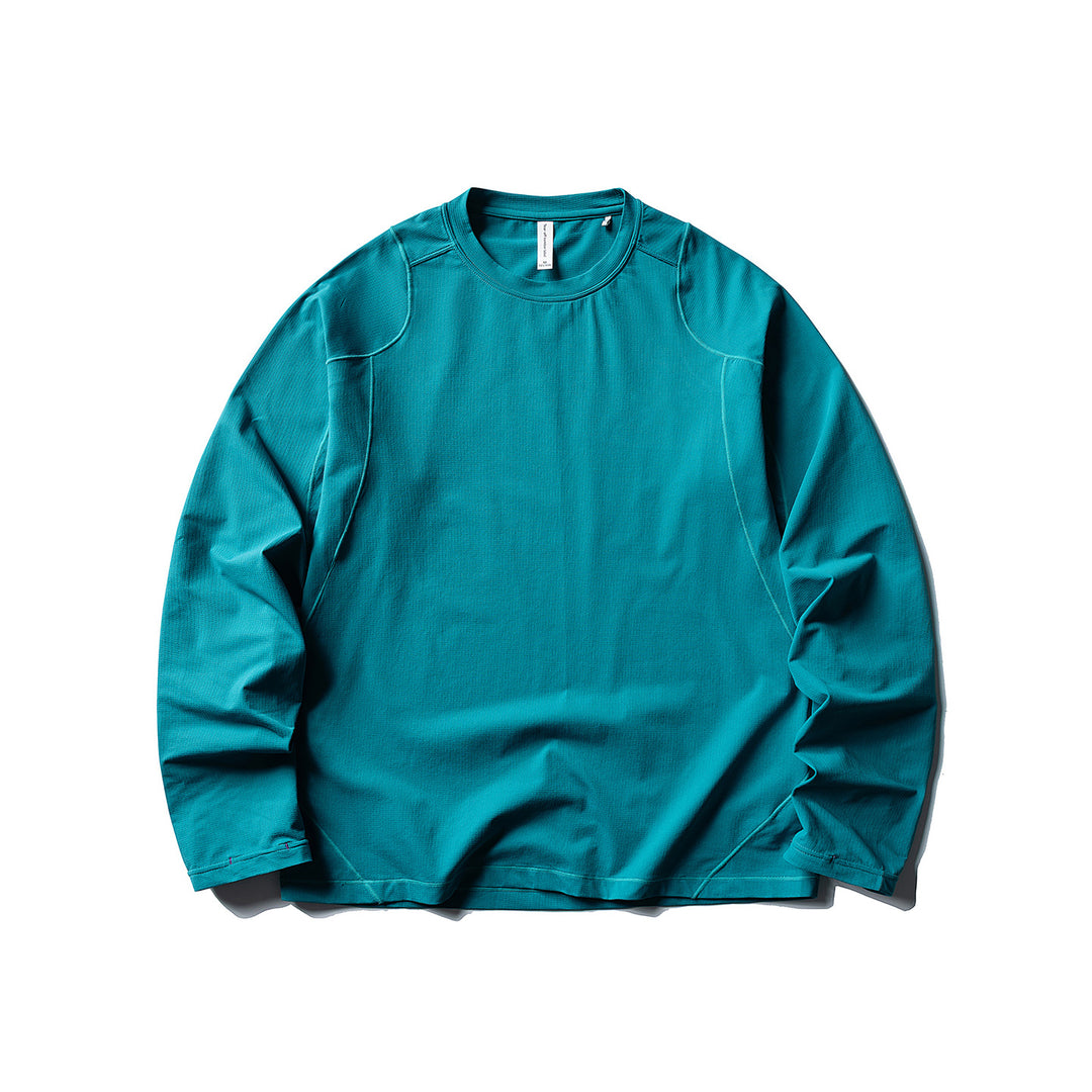 Unisex Leichter technischer Longsleeve mit Rundhalsausschnitt, Raglanärmeln und atmungsaktivem Funktionsmaterial Drune
