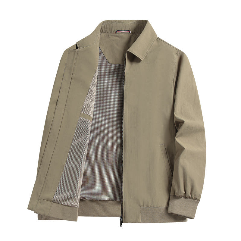 Herren Modische Freizeitjacke mit Stehkragen Drune