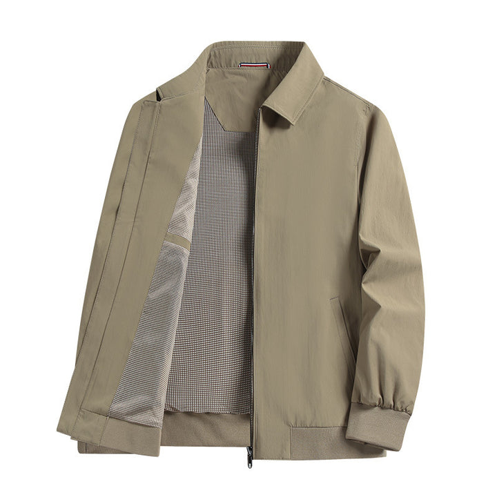 Herren Modische Freizeitjacke mit Stehkragen Drune