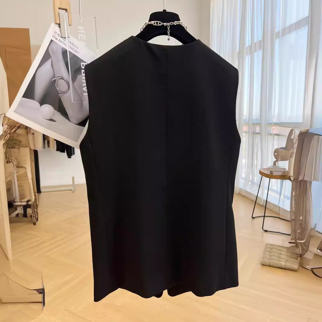 Damen ärmellose Blazer-Weste Drune