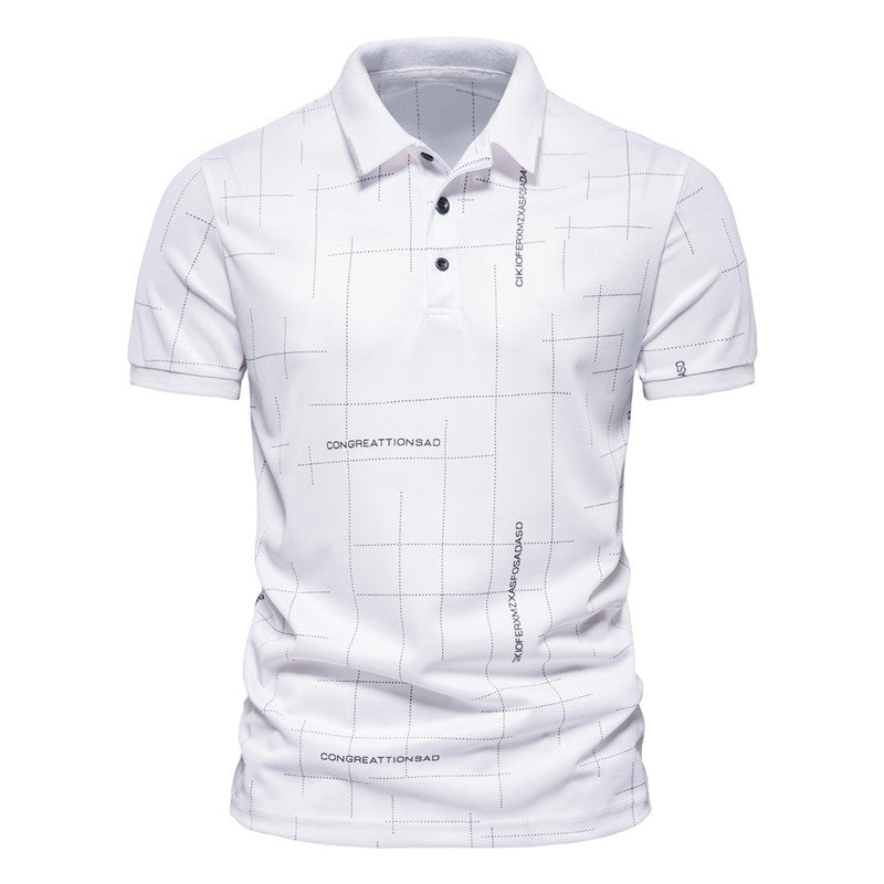 Herren Poloshirt mit modernem grafischen Druck und atmungsaktiver Funktion Drune