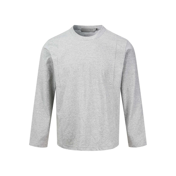 Unisex Technisches Langarmshirt mit Rundhalsausschnitt und nahtiertem Paneeldetail Drune