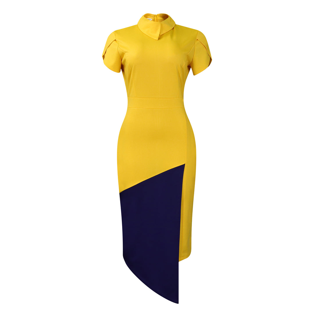 Damen Etuikleid mit modernem asymmetrischem Design und eleganten Details Drune