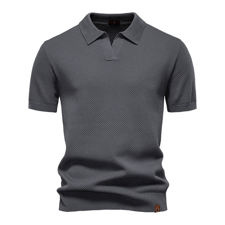Herren Kurzärmliges Polo-Shirt mit strukturiertem Design Drune