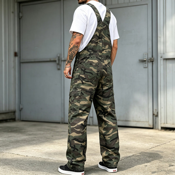 Herren Modische Camouflage Latzhose Drune