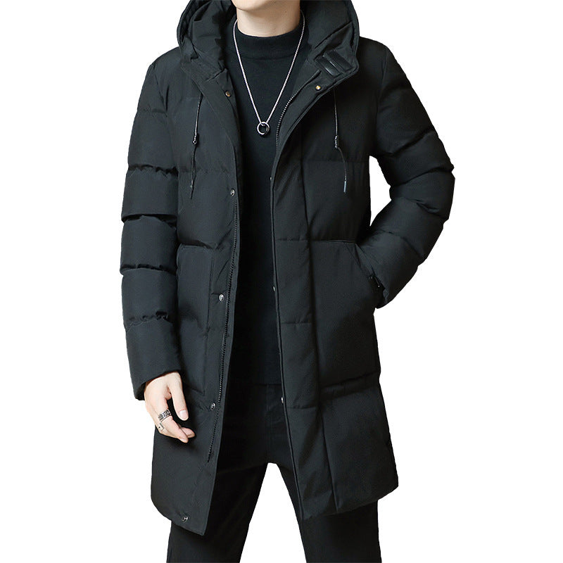 Herren Längere Steppjacke mit Kapuze Drune