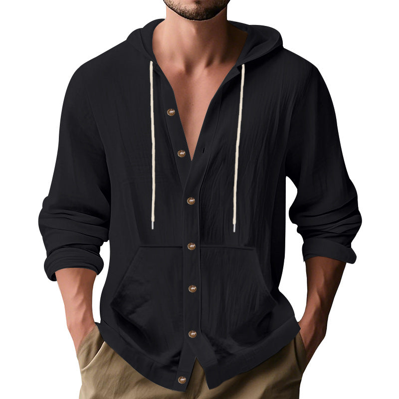 Herren lässige Sommerjacke mit Kapuze Drune