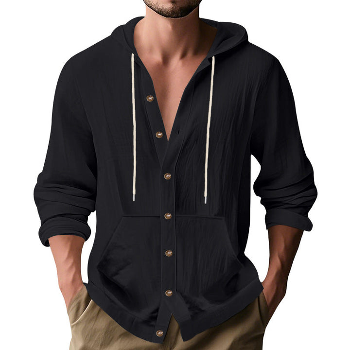 Herren lässige Sommerjacke mit Kapuze Drune