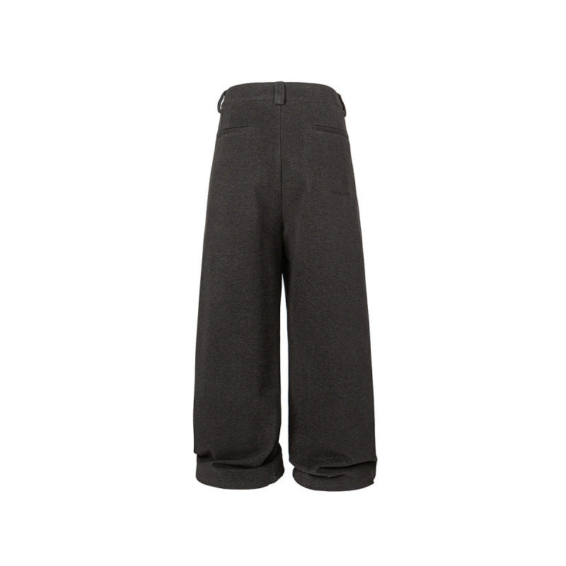 Damen Weite Palazzo-Hose mit hoher Taille, Kellerfalten und umgeschlagenem Saum Drune