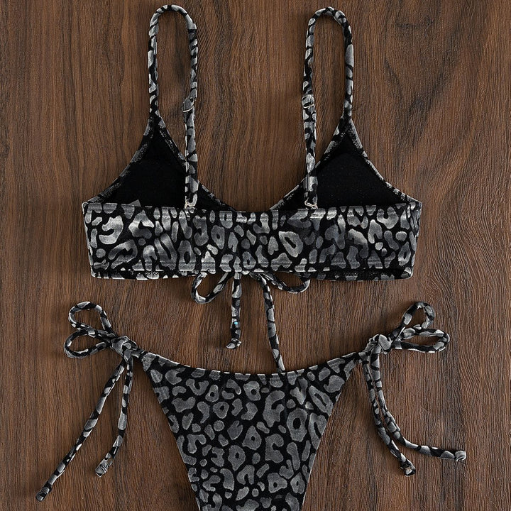 Damen Triangel-Bikini mit einzigartigen Tiermuster-Details Drune