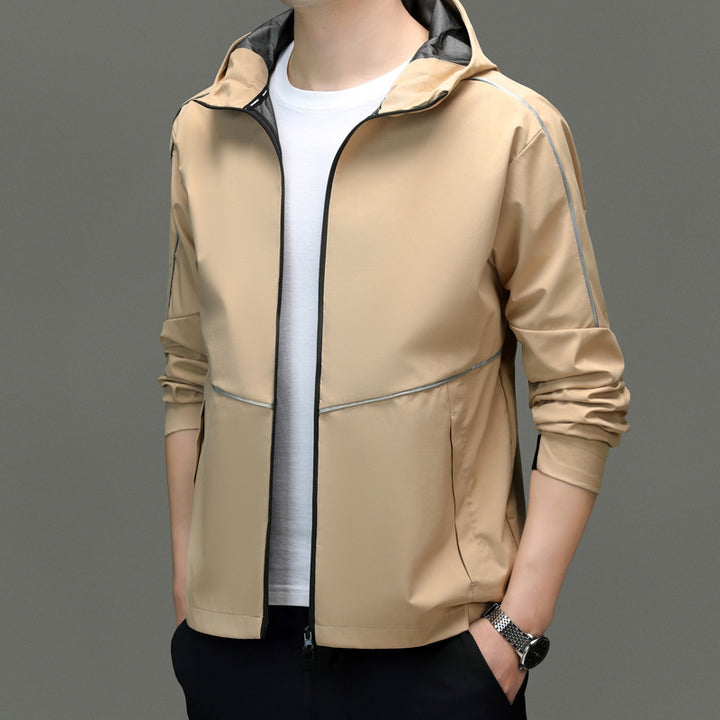 Herren Funktionsjacke mit sportlichem Stehkragen und reflektierenden Akzenten Drune