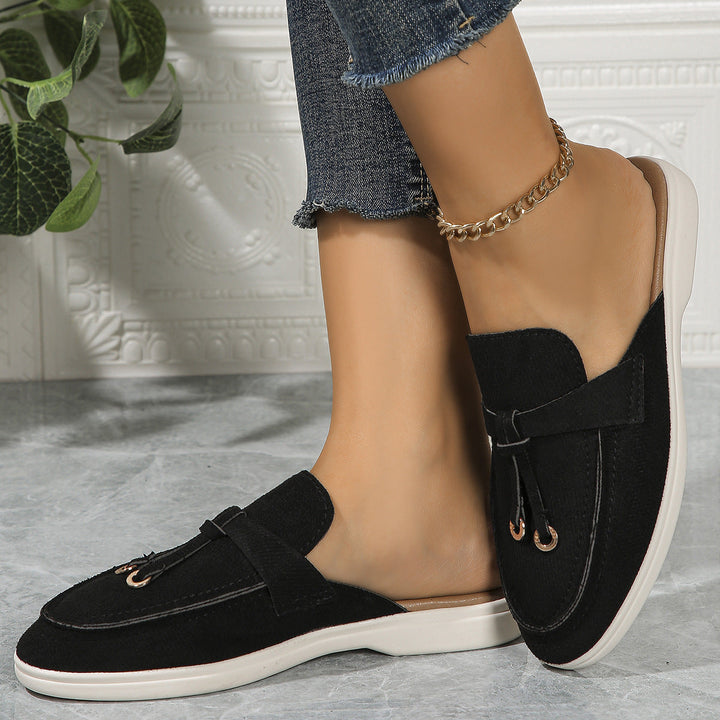 Damen Mokassin-Pantoletten mit elegantem Design und hochwertiger Oberflächenstruktur Drune