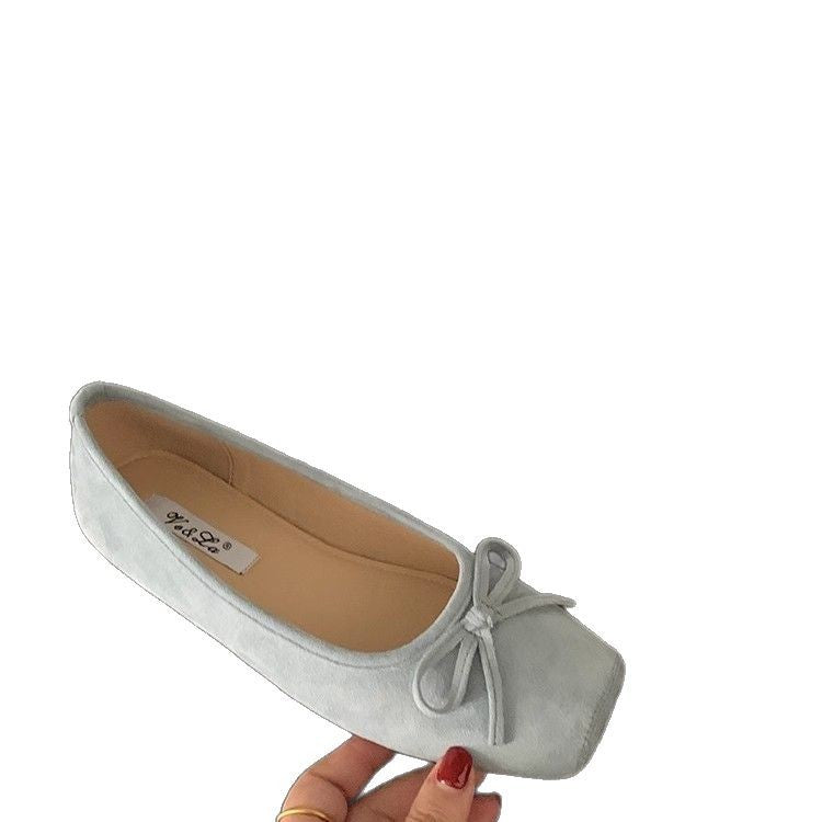 Damen Ballerinas aus hochwertigem Wildleder mit filigranem Schleifendetail Drune