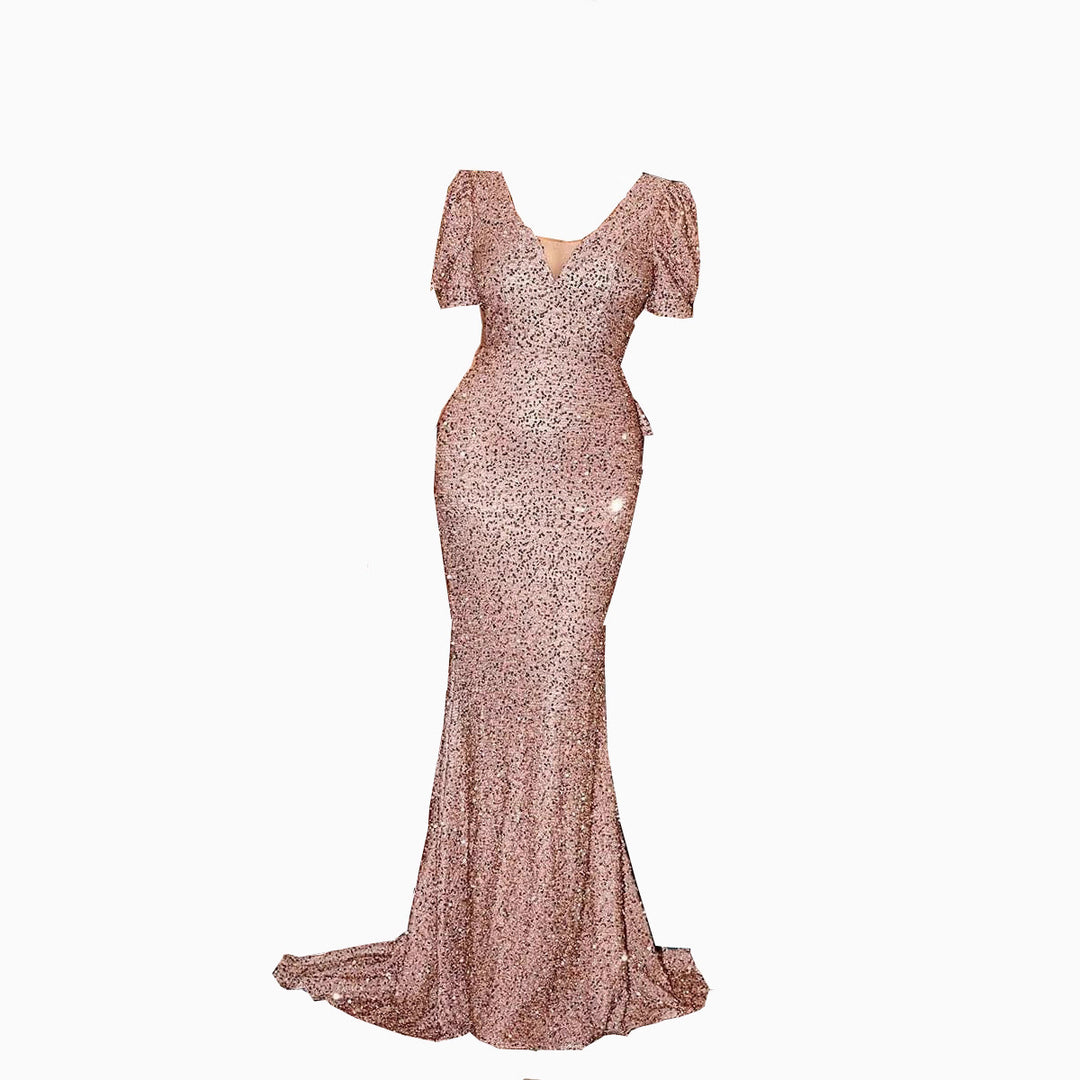 Damen Elegantes Abendkleid mit schimmerndem Paillettenbesatz und figurbetontem Schnitt Drune