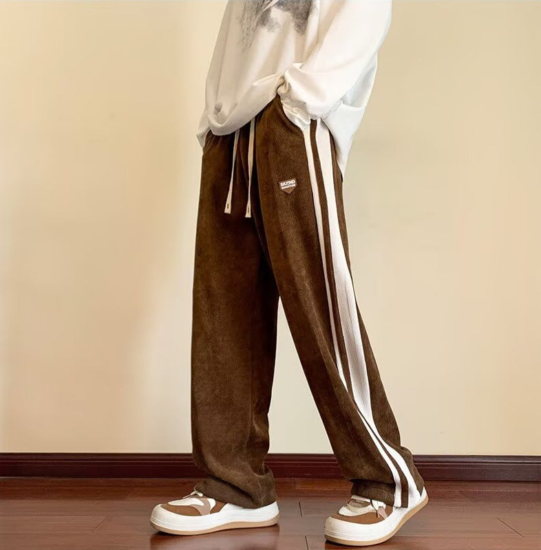 Herren Bequeme Chino-Hose mit Kontraststreifen Drune