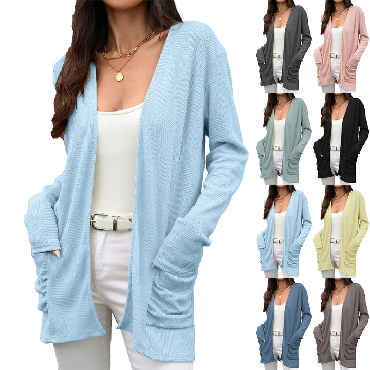 Damen Wickeljacke mit strukturierter Oberfläche Drune