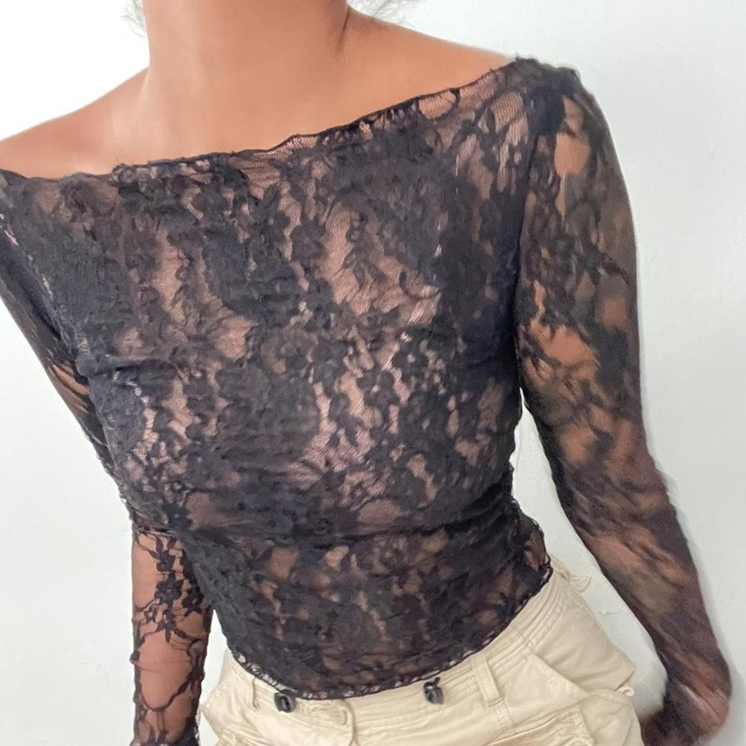 Damen Spitzentop Drune