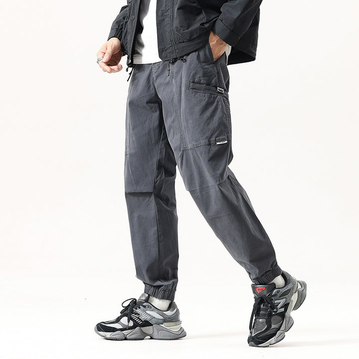 Herren Relaxed Tactical‑Cargo‑Jogger mit Knieabnähern und Elastikbündchen Drune