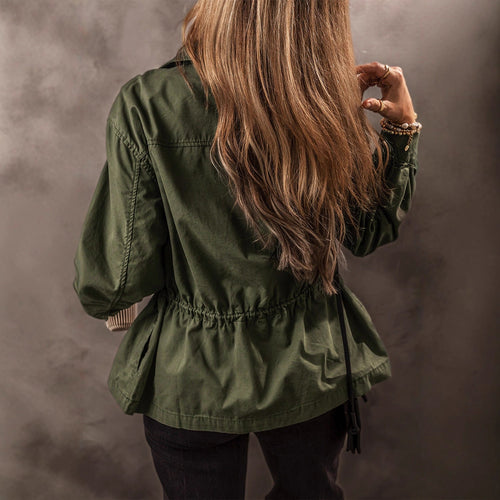 Drune | Vintage Winddichte Arbeitsjacke Mit Kapuze Und Mehreren Taschen