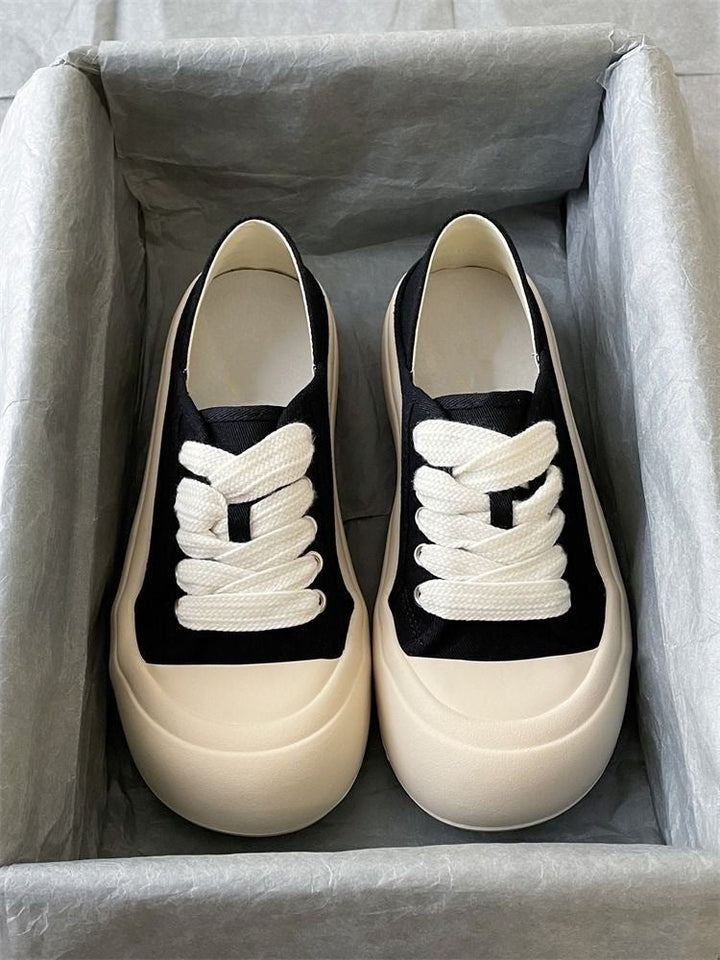 Damen Bequeme Sneaker aus hochwertigem Material mit elastischen Schnürsenkeln Drune