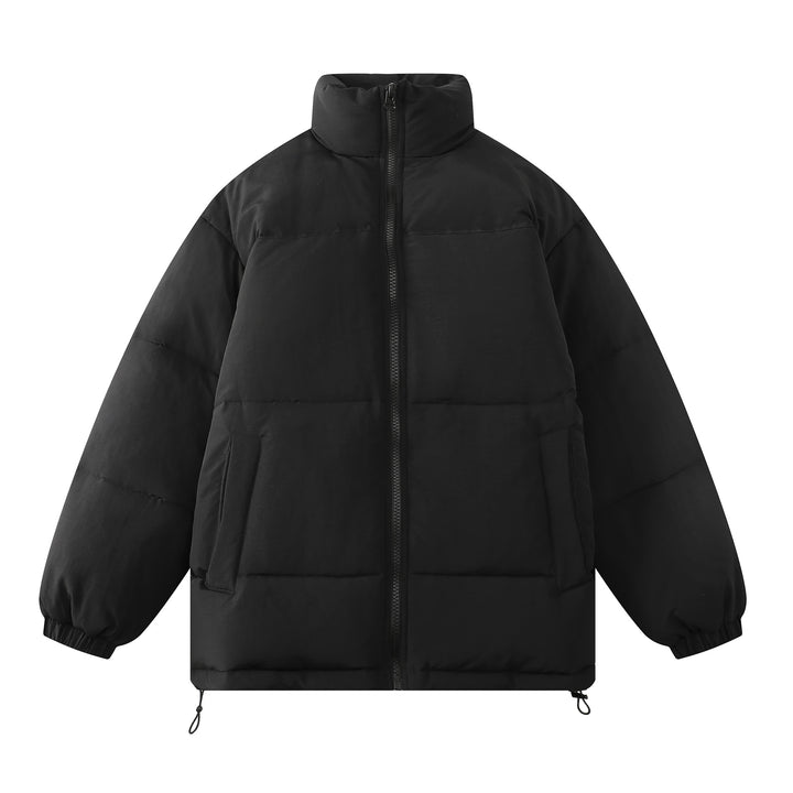 Unisex Oversize Steppjacke mit hohem Kragen und Kordelzug Drune