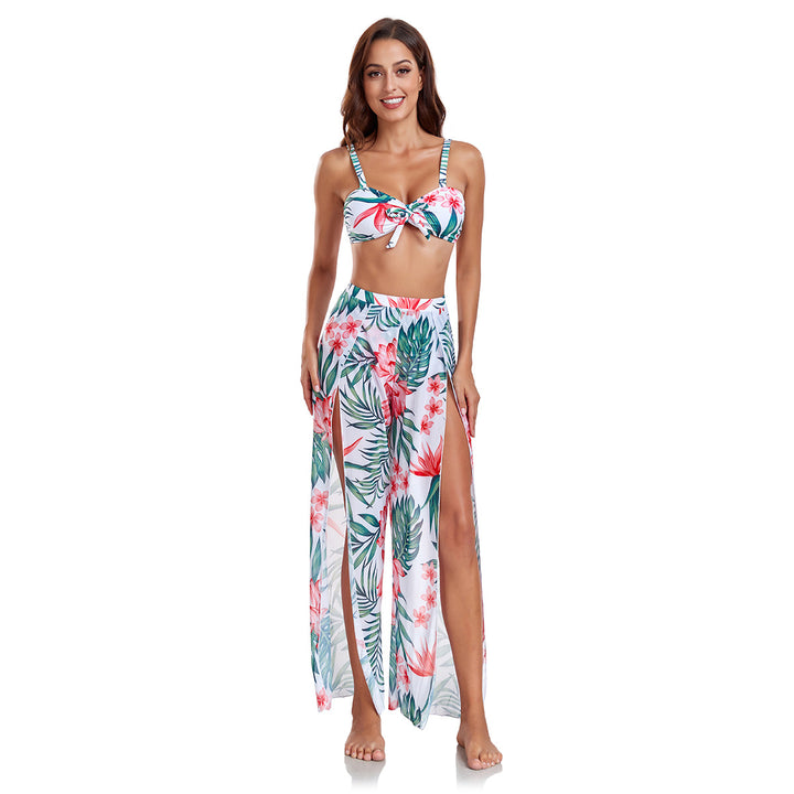 Damen Bikiniset mit transparenter Strandtunika Drune