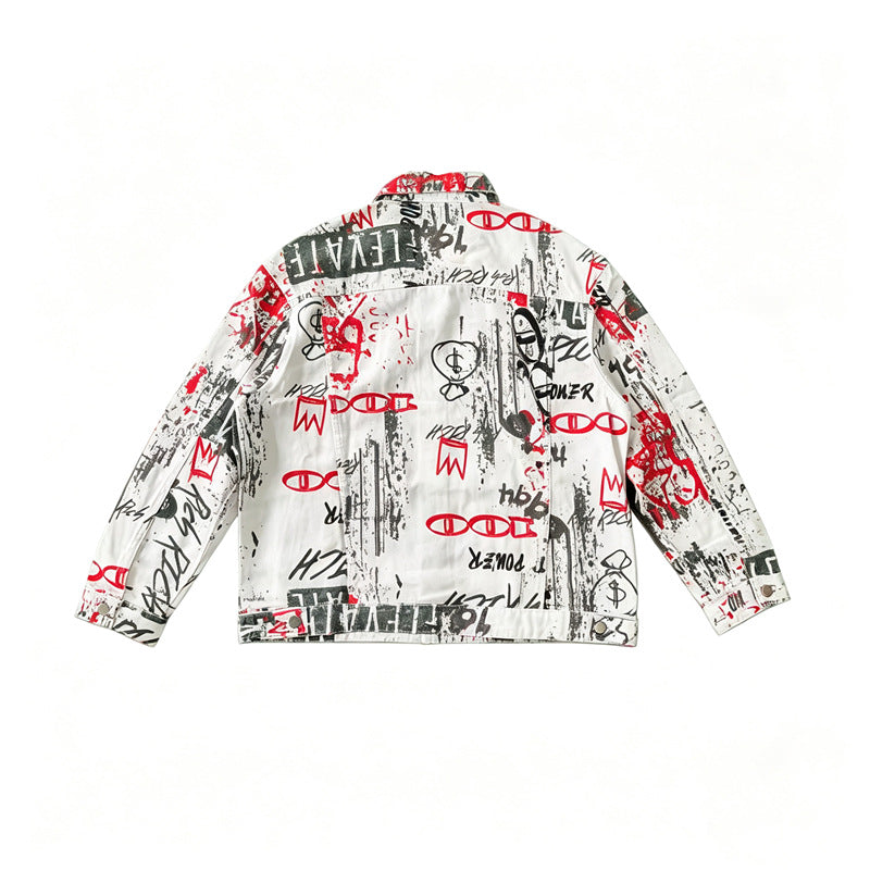 Herren Modische Jacke mit grafischen Prints Drune