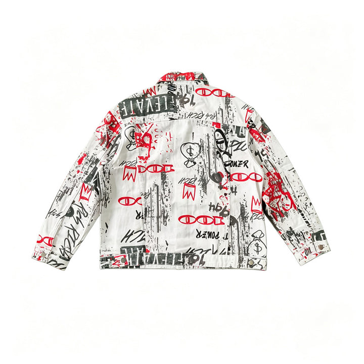 Herren Modische Jacke mit grafischen Prints Drune