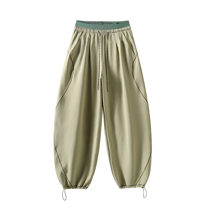 Unisex Weite Ballon-Jogginghose mit Kontrastpaspeln und verstellbaren Saumkordeln Drune
