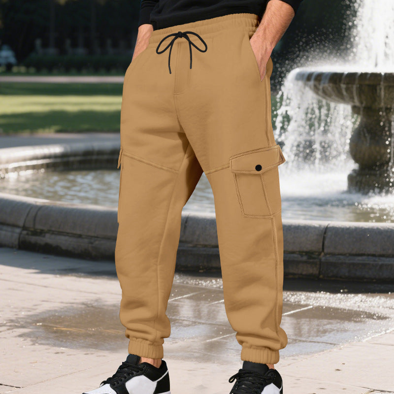 Herren Funktionale Cargo-Jogginghose mit Tunnelzug, Sicherheits-Flap-Taschen und elastischem Knöchelbündchen Drune