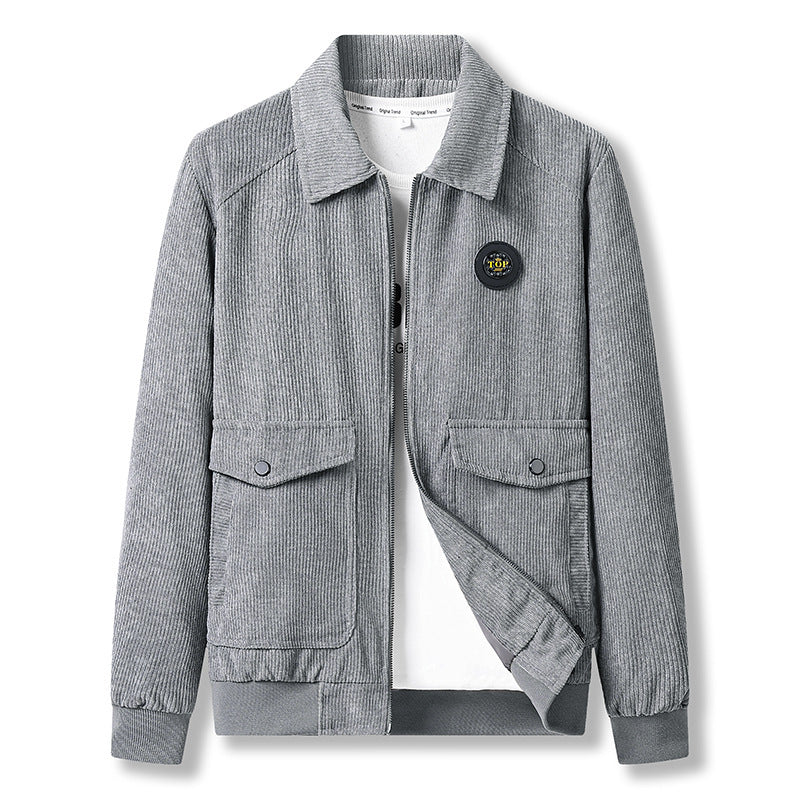 Herren Modische Jacke mit strukturiertem Stoff Drune