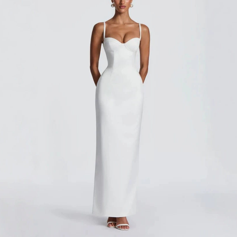Damen Elegantes Ballkleid mit figurformendem Design Drune