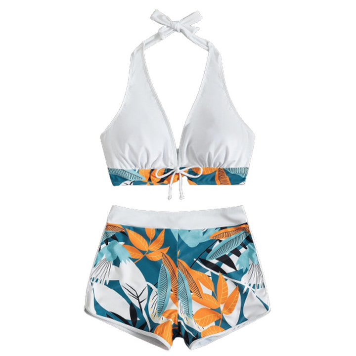 Damen Bikini-Set mit floralem Muster und herausnehmbarem Push-Up-BH Drune