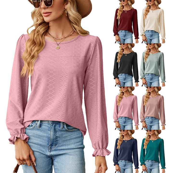 Damen Blusenshirt mit Raffungen und elegantem Strukturdesign Drune