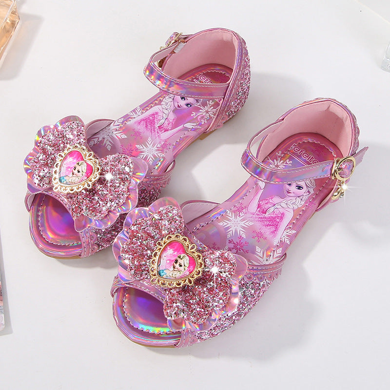 Mädchen Glitzernde Sandalen mit einzigartigem Blumenmotiv Drune