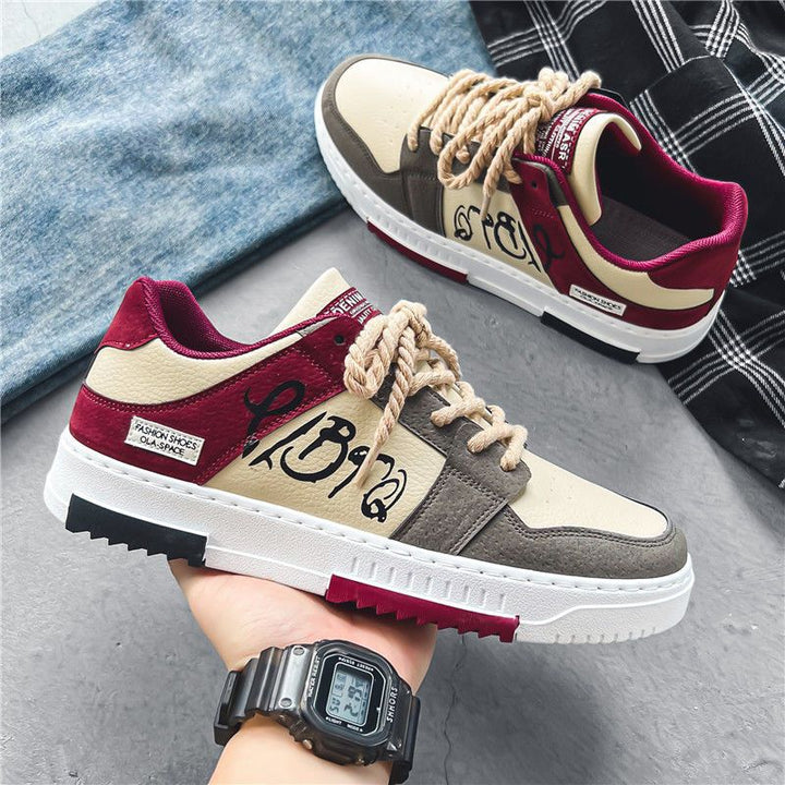 Damen modische Sneakers mit asymmetrischem Design und robustem Obermaterial Drune