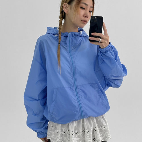 Damen leichte sportliche Windbreaker-Jacke Drune