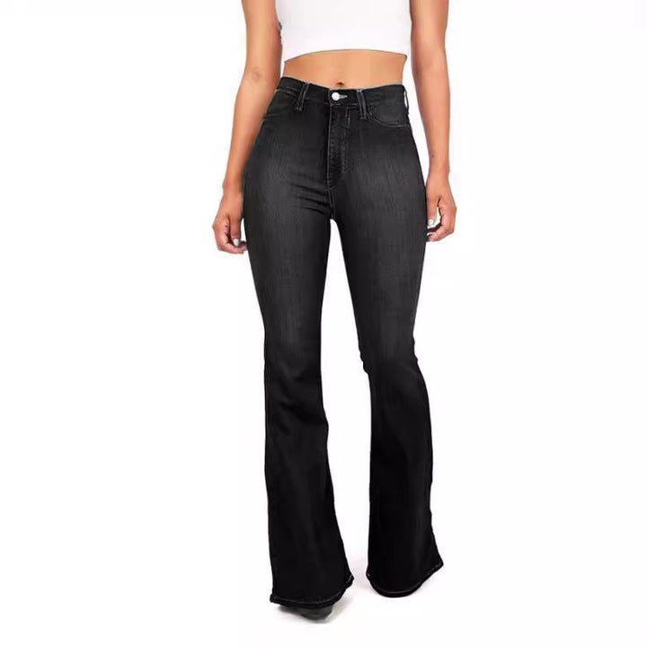 Damen nan Jeans mit hohem Bund und leichtem Schlag Drune