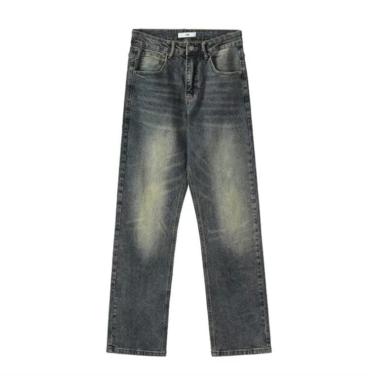 Herren High-Waist Jeans im Used-Look mit lässiger Passform Drune