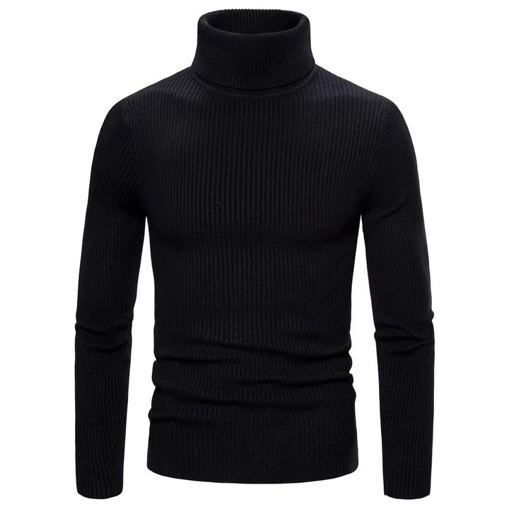 Herren modischer Rollkragenpullover aus feiner Rippstruktur Drune