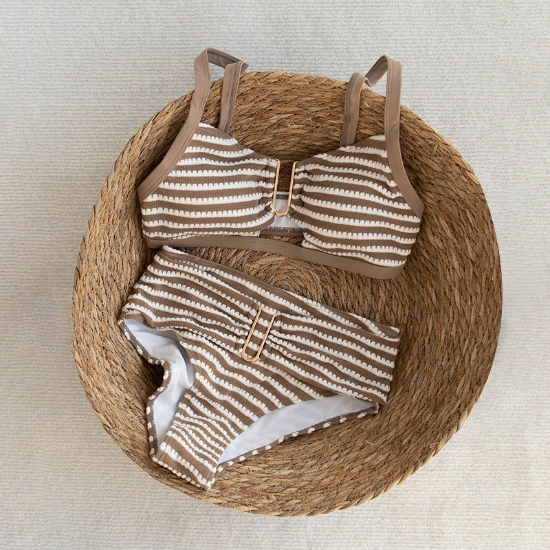 Damen Zweisitzer Bikini-Set mit raffiniertem Wickeldesign Drune