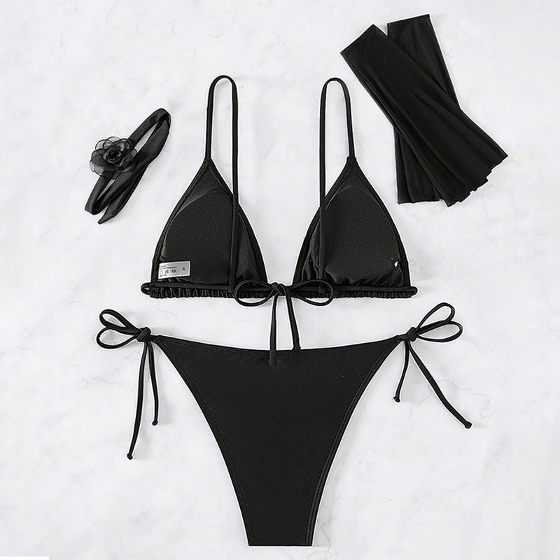 Damen Bikini-Set mit transparentem Overlay und raffinierten Details Drune