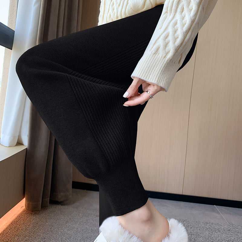 Damen Komfortable Feinstrick-Hosen Drune