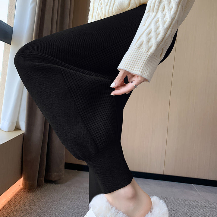 Damen Komfortable Feinstrick-Hosen Drune