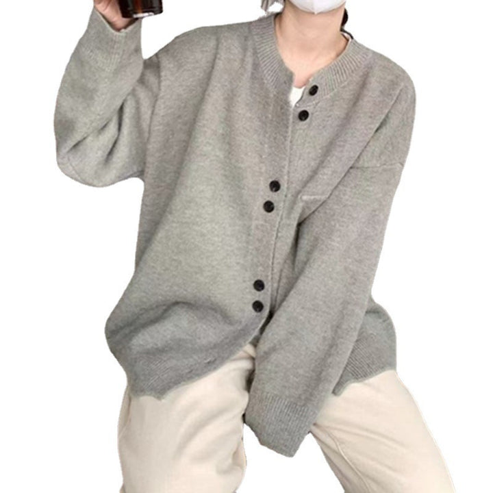 Damen Strickjacke mit hochwertigem Weichgarn und knopflosem Design Drune