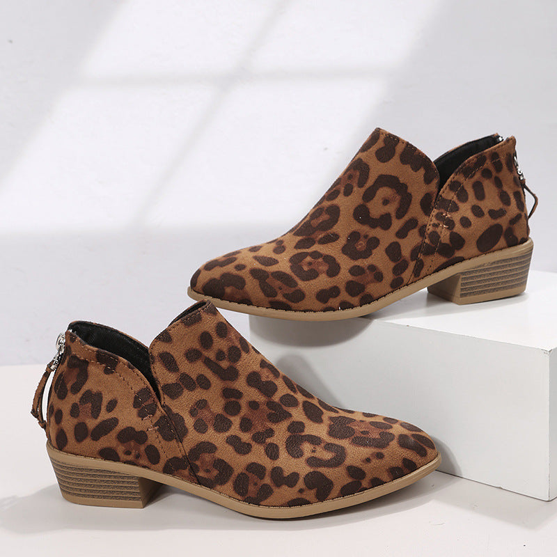 Damen nan V‑Cut Ankleboots aus softem Microvelours mit gestapeltem Blockabsatz und ergonomischem Komfortfußbett Drune